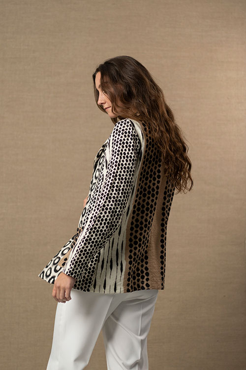 Blazer fluida estampada