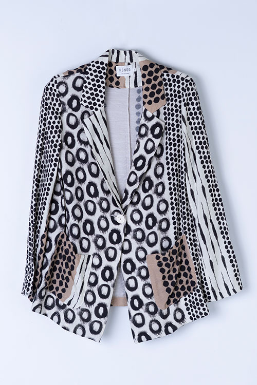 Blazer fluida estampada