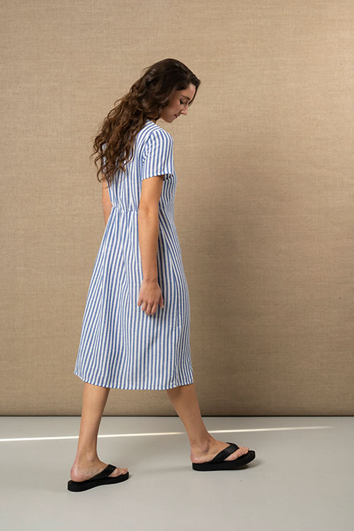 Vestido rayas azules