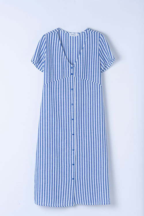 Vestido rayas azules