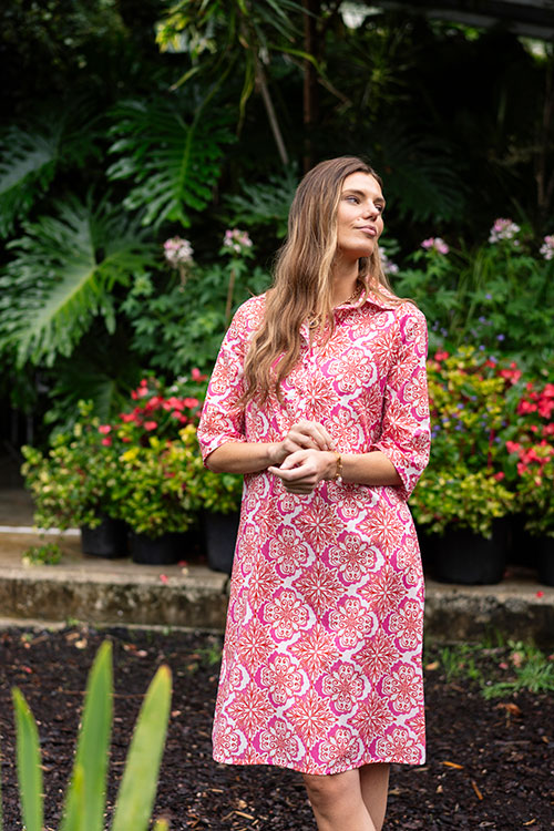 Vestido recto con estampado floral