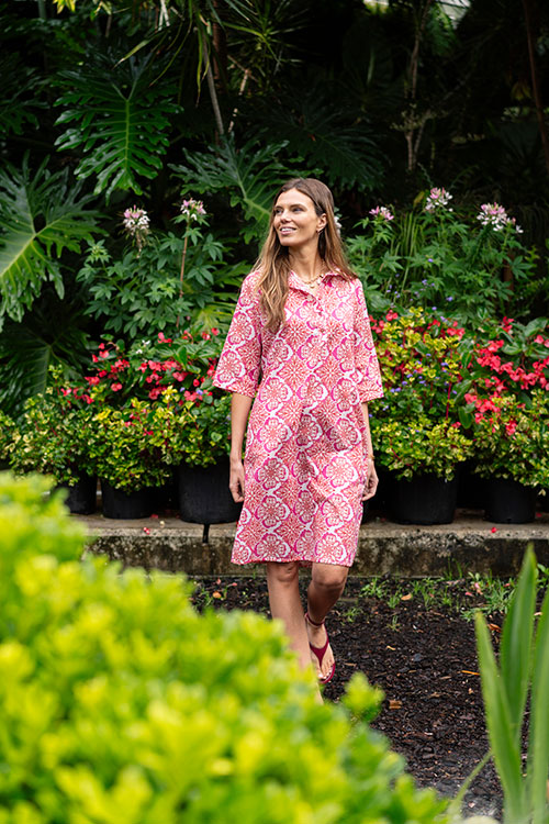 Vestido recto con estampado floral