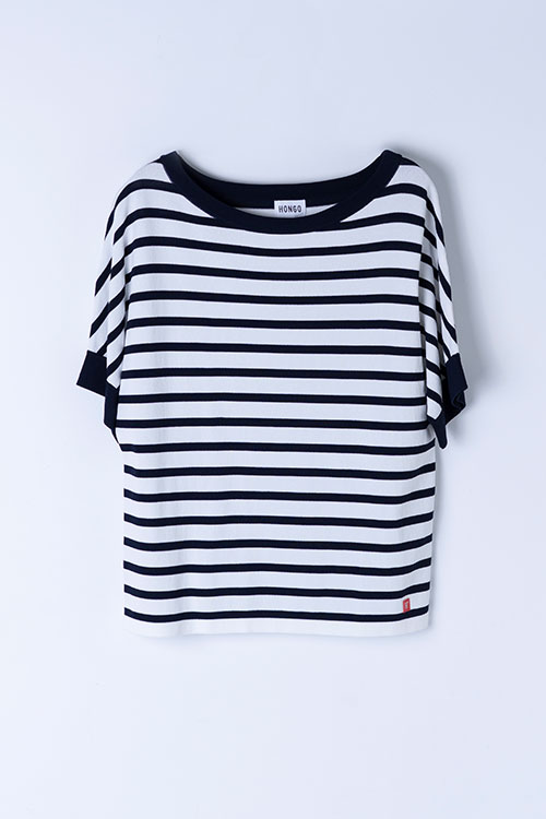 Jersey de rayas marineras con manga corta